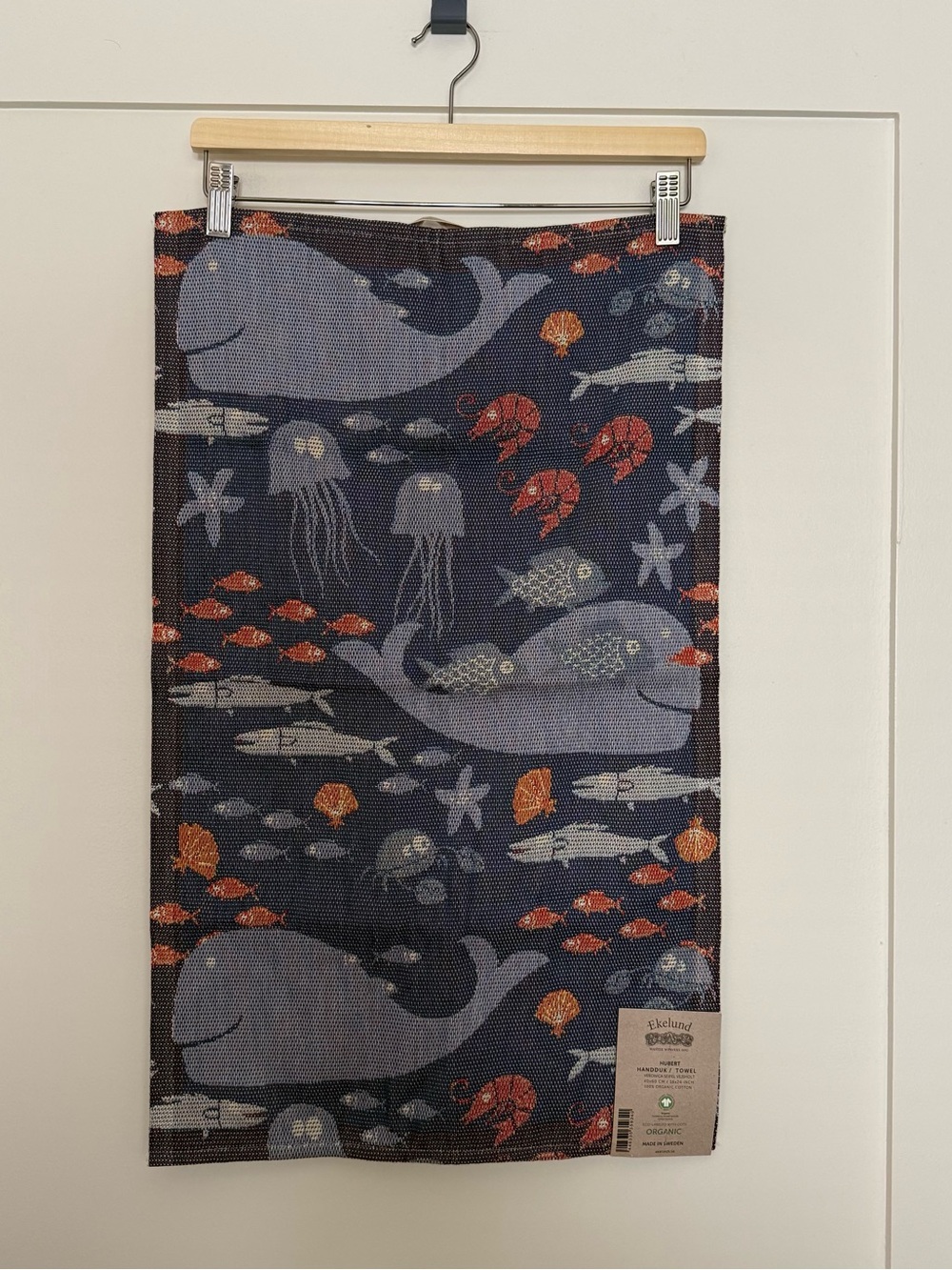 NWT Ekelund Towel Hubert 16x24 Made Sweden 100% Organic Cotton Veronica Seipel